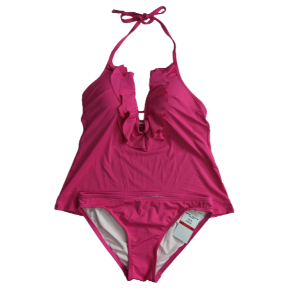 MICHAEL Michael Kors Electric Pink Tankini XS